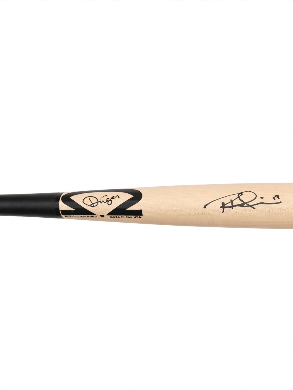 Dinger Natural and Black Wood Bat - Home Accents